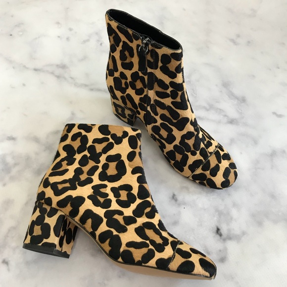 halogen leopard booties